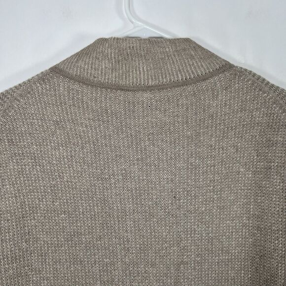Johnson & Murphy Sherpa Lined Full Zip Wool Blend Sweater Womens XXL 2XL Beige - Picture 11 of 12